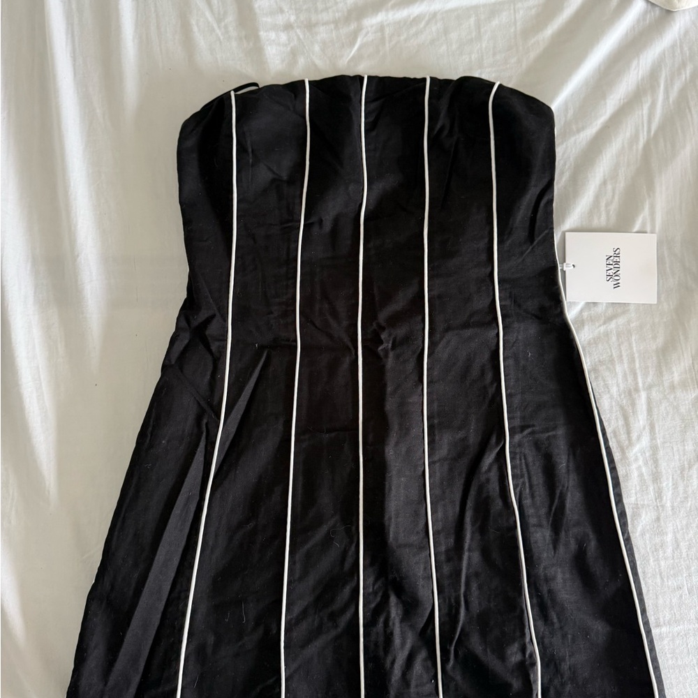 Seven Wonders Black and White Strapless Dress